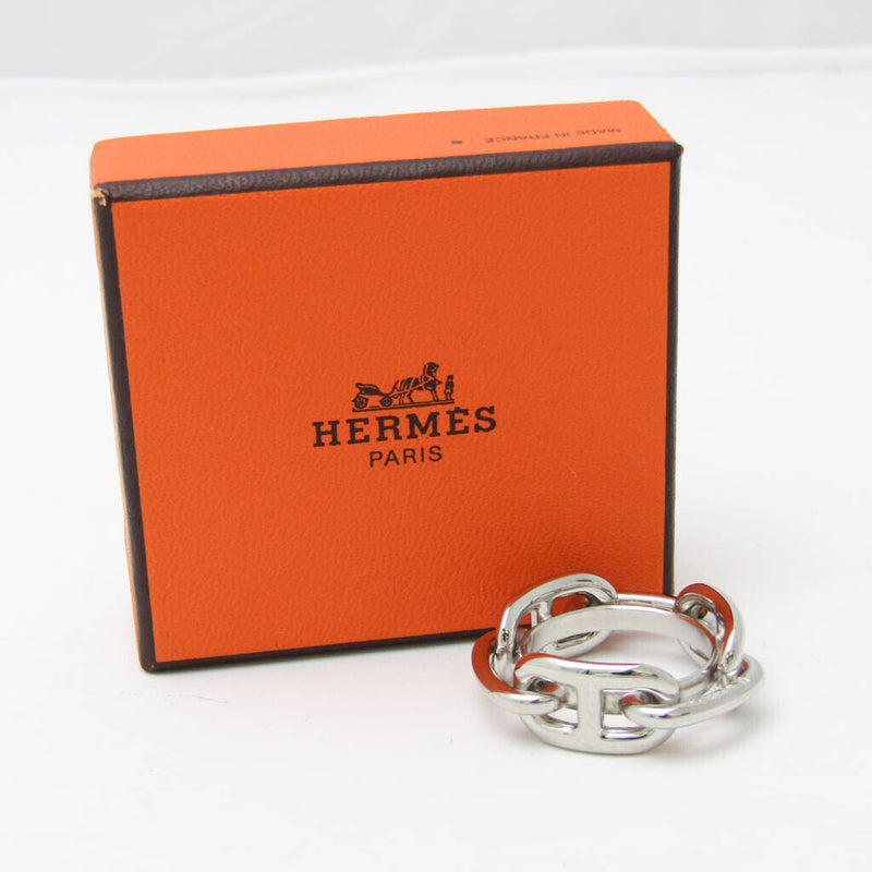 Hermes Metal Scarf Ring Silver Lugate