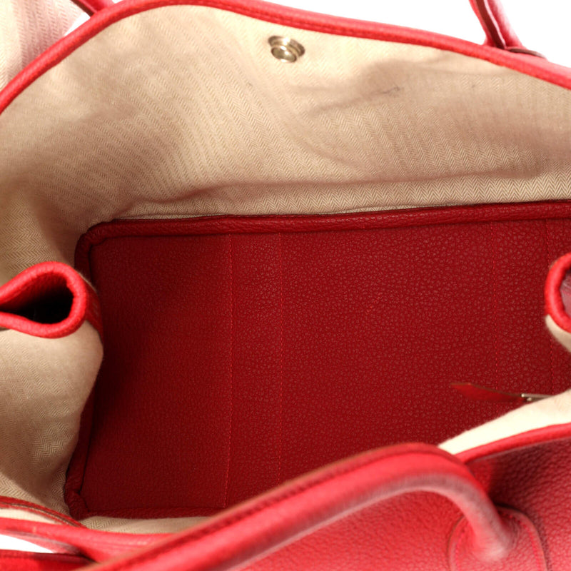 Hermes Garden Party Tote Leather 36 Red