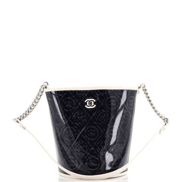 Chanel Camellia Coco Bucket Bag Printed
