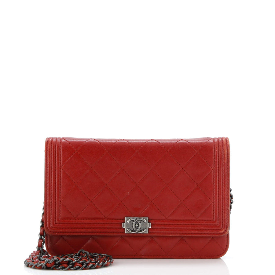 Chanel Boy Wallet On Chain Quilted
