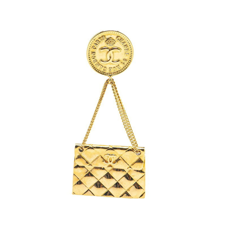 Chanel Cc Logo Brooch Metal