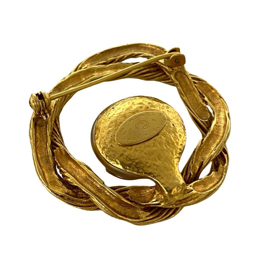 Chanel Cc Logo Brooch Metal