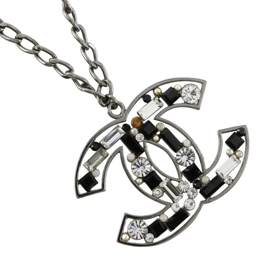 Chanel Cc Logo Pendant Necklace Sterling