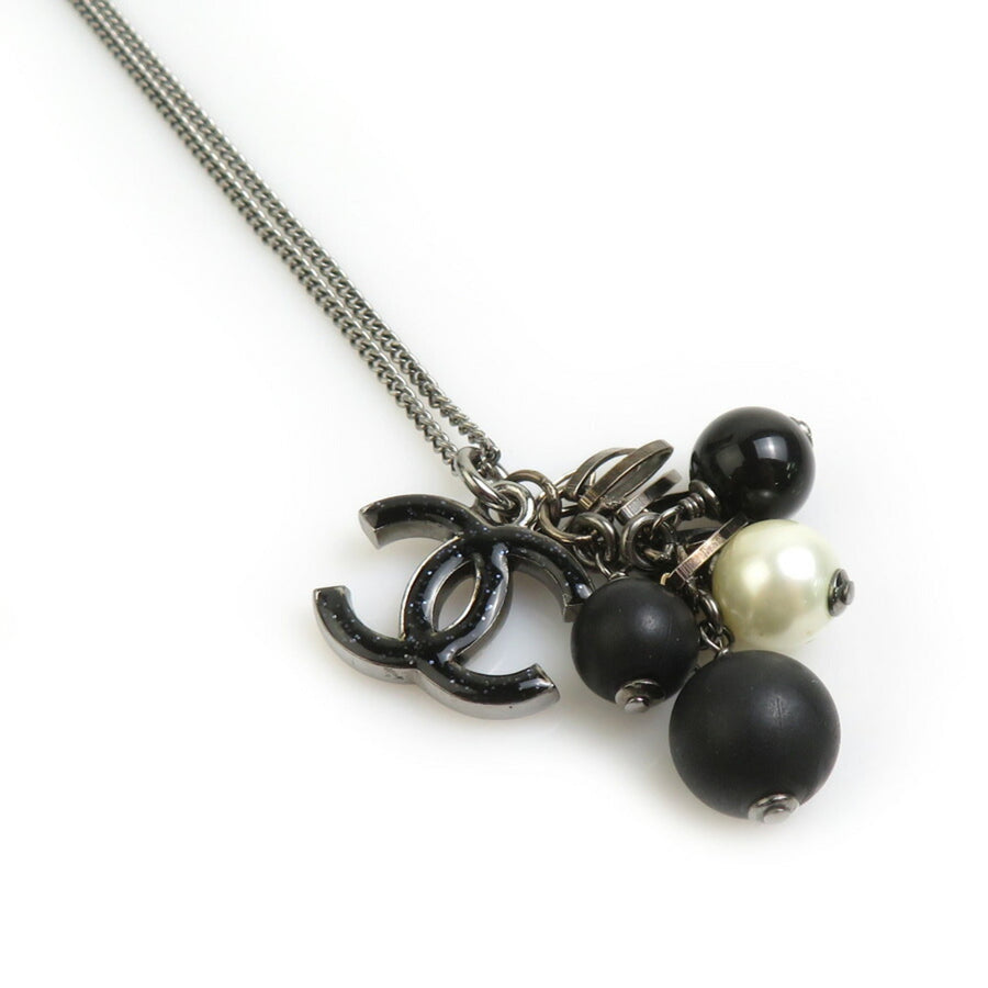 Chanel Cc Logo Pendant Necklace Metal