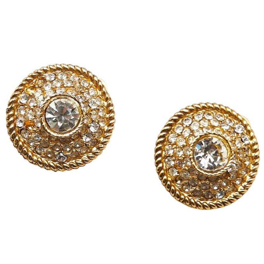 Chanel Rhinestone Clip-On Earrings