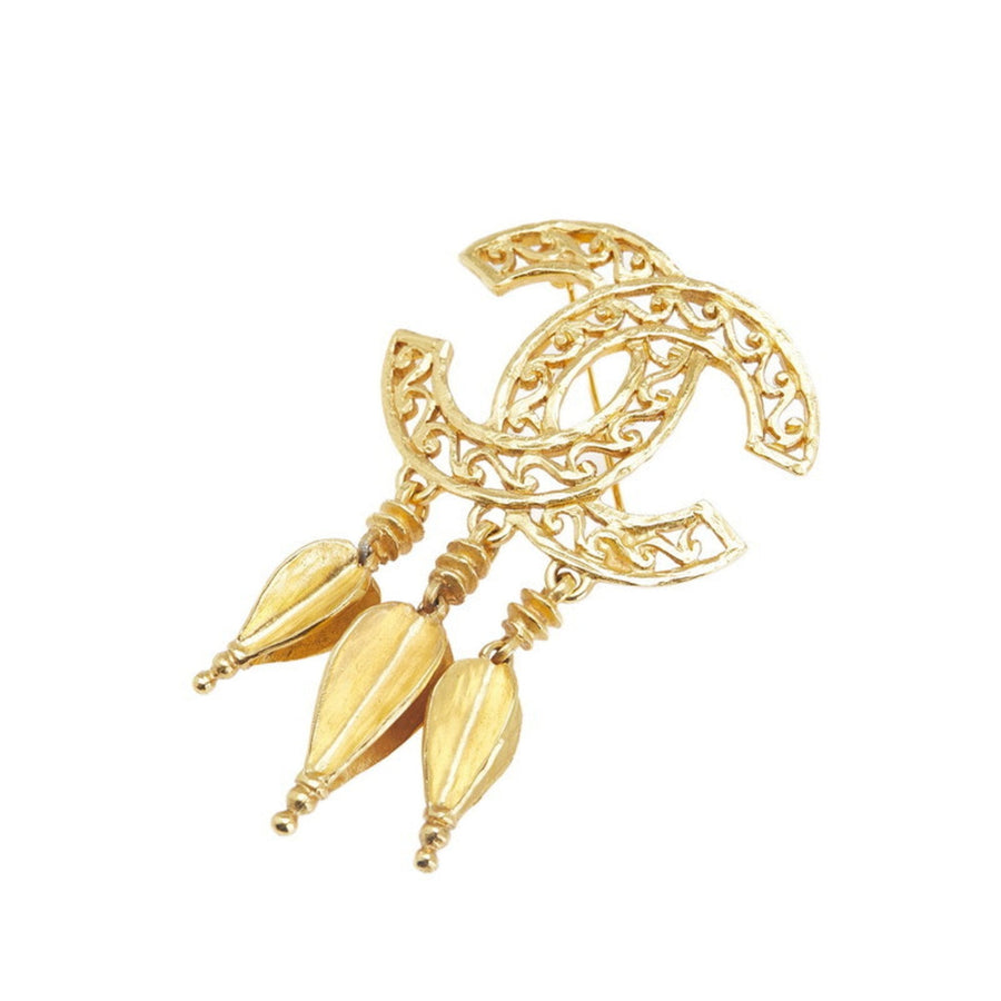 Chanel Cc Logo Brooch Metal