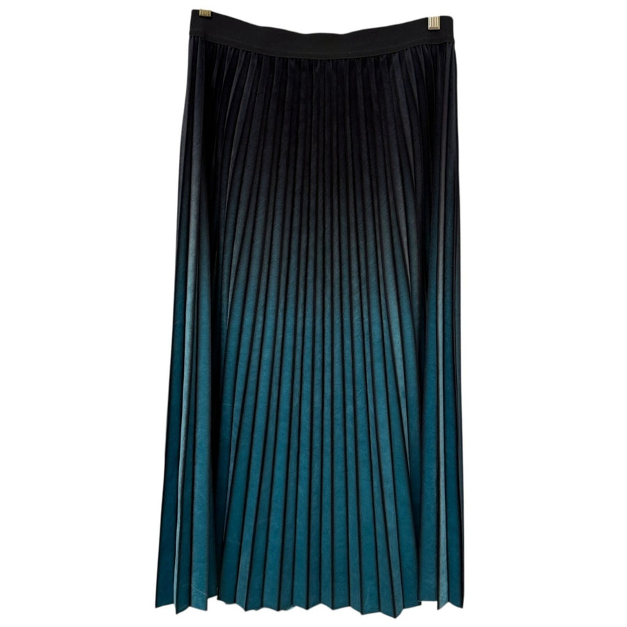 Spanner Velvet Pleated Skirt Largeteal