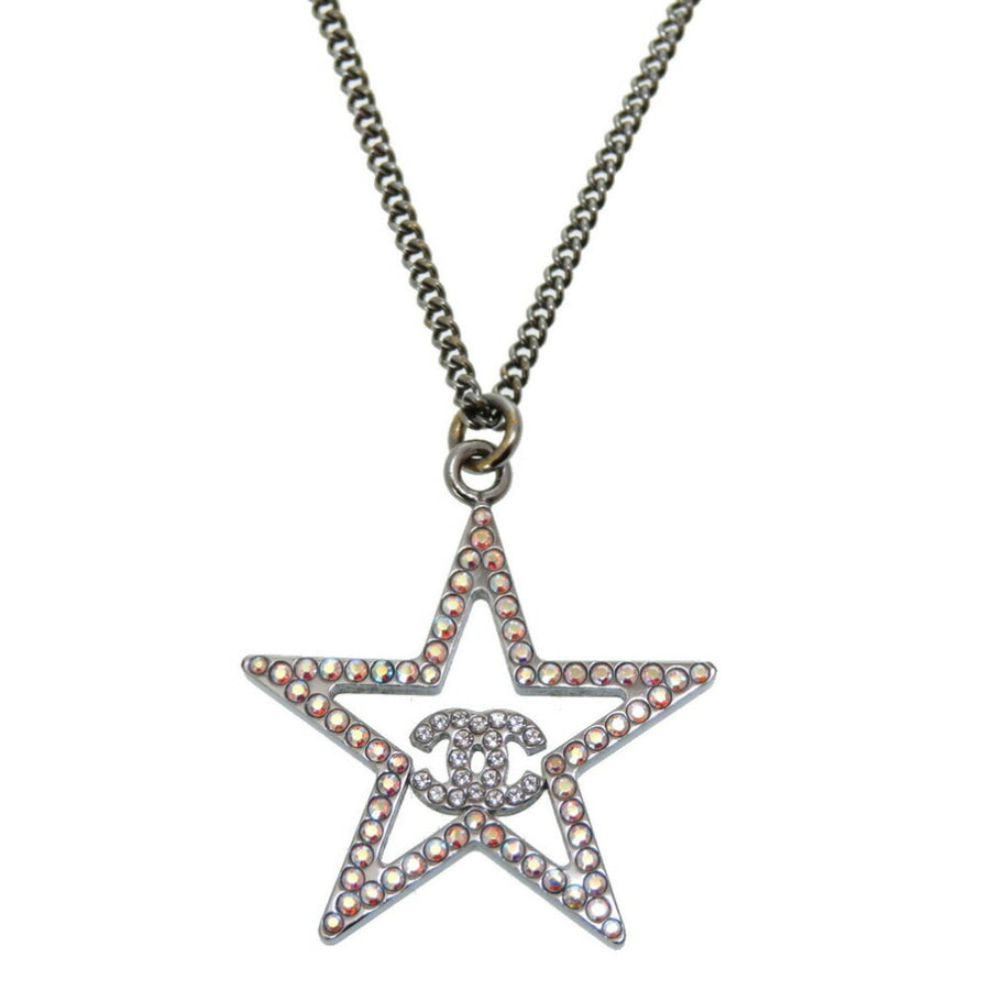 Chanel Cc Logo Star Pendant Necklace
