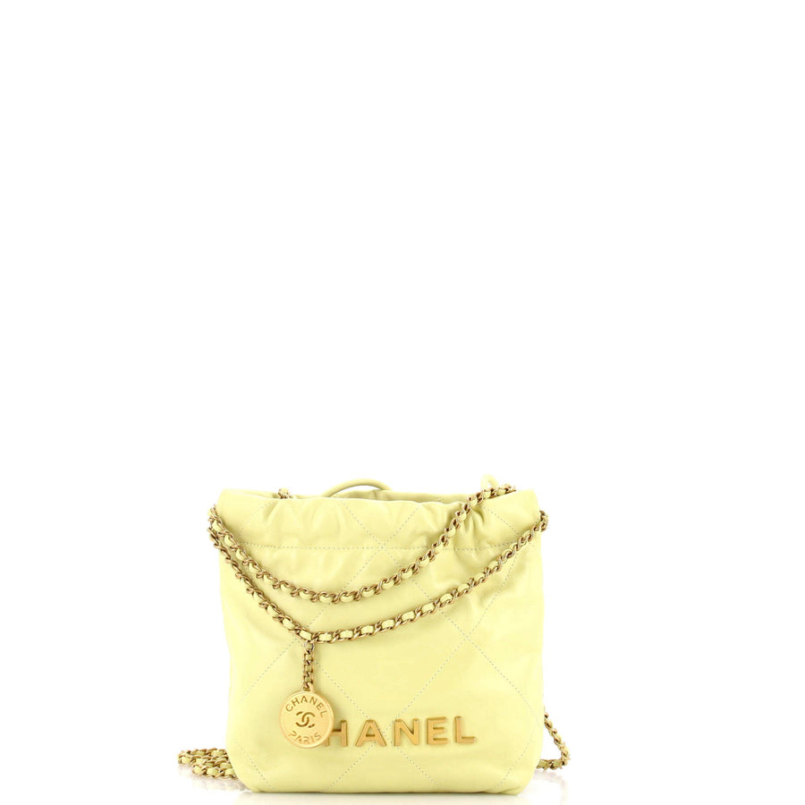 Chanel 22 Chain Hobo Quilted Calfskin