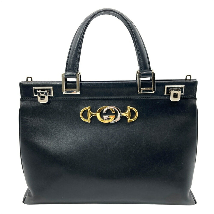 Gucci Zumi Top Handle Bag Leather Medium