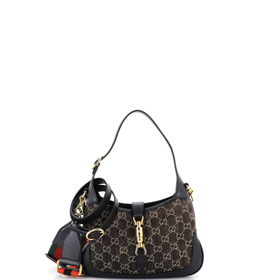 Gucci Jackie Hobo Gg Denim Small