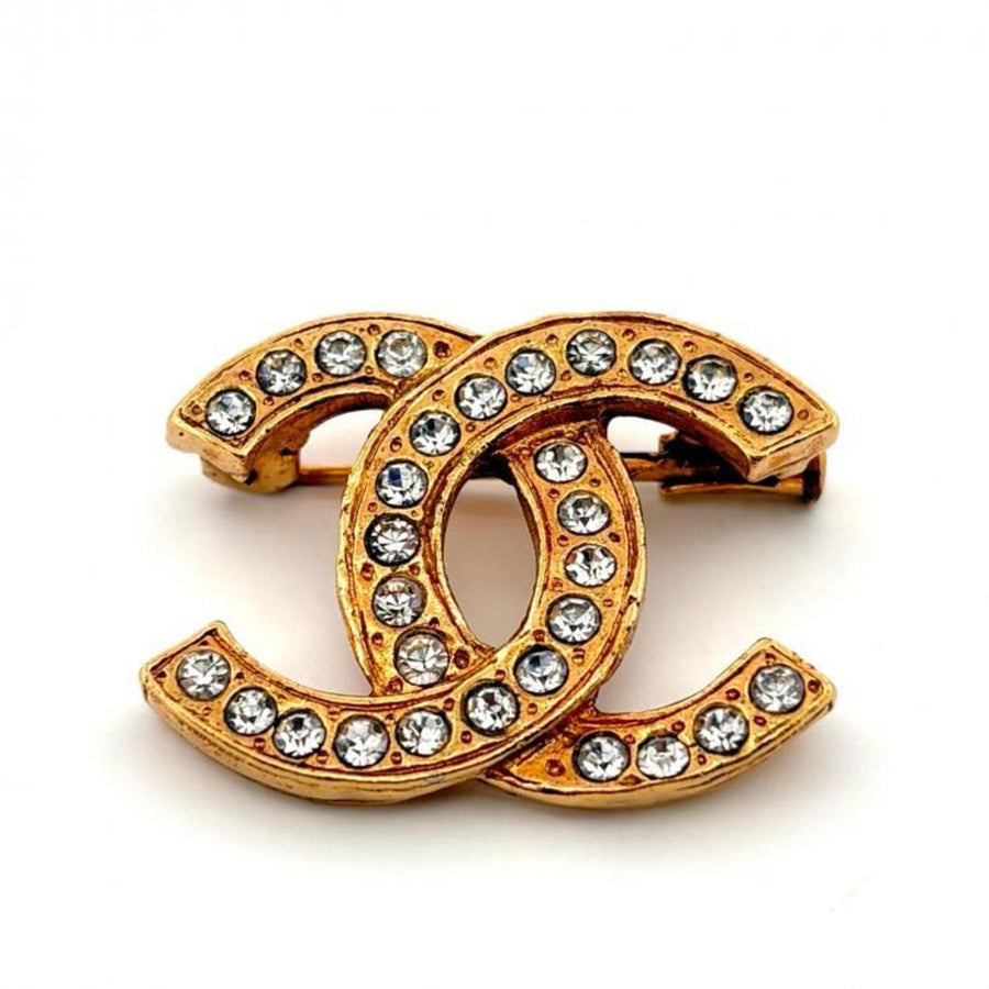 Chanel Cc Logo Brooch Metal