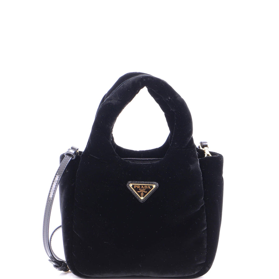 Prada Padded Soft Tote Velvet Mini