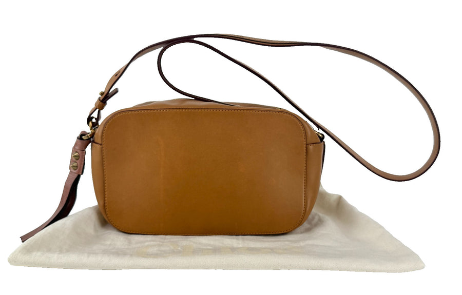 Chloé Chloe Tan Leather Crossbody Camera