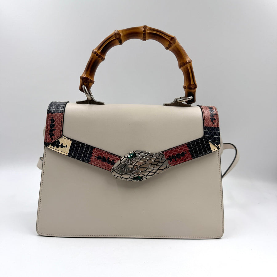 Pre-Owned Gucci Off White Calfskin