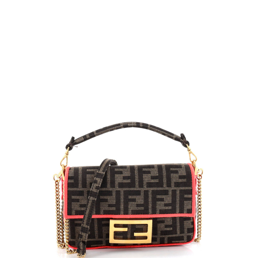 Fendi Baguette Nm Bag Zucca Canvas Mini