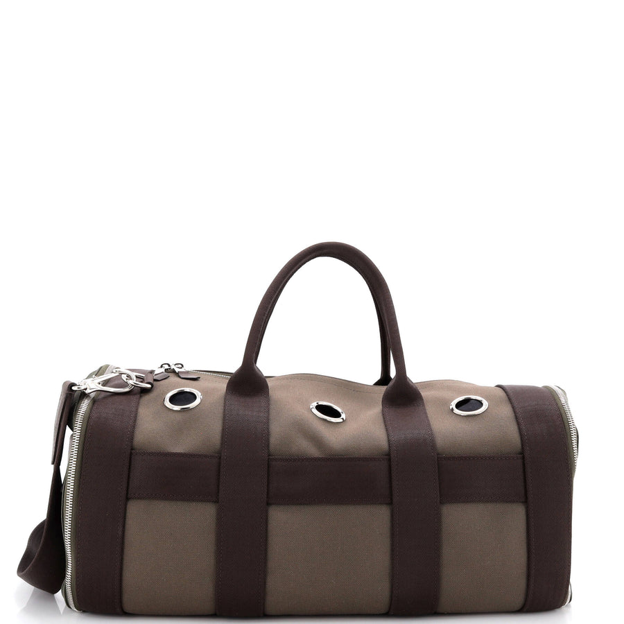 Hermes Carrying Dog Bag Canvas