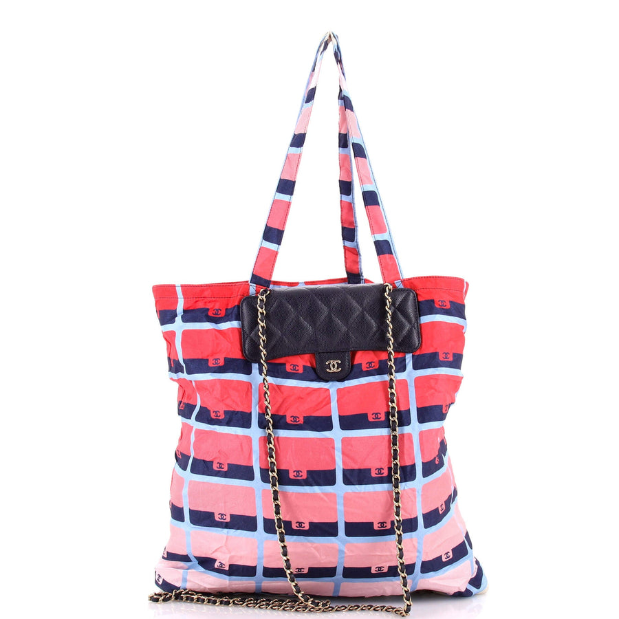 Chanel Foldable Tote Bag With Chain
