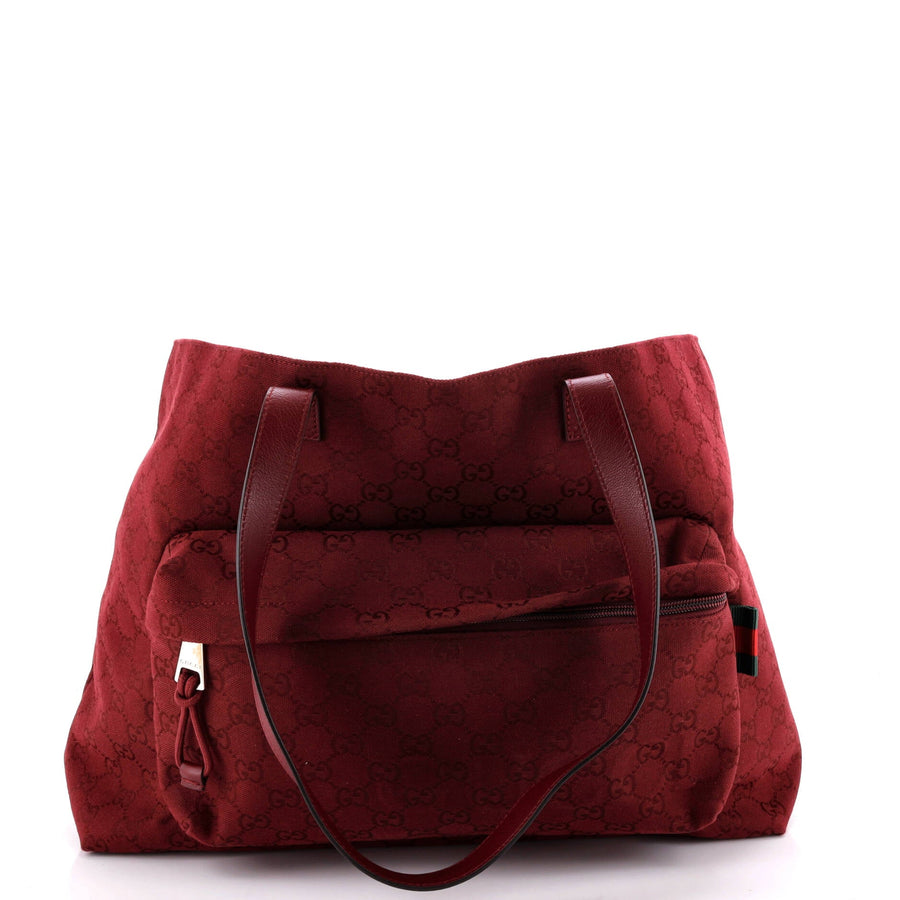 Gucci Front Pocket Debossed Logo Tote Gg