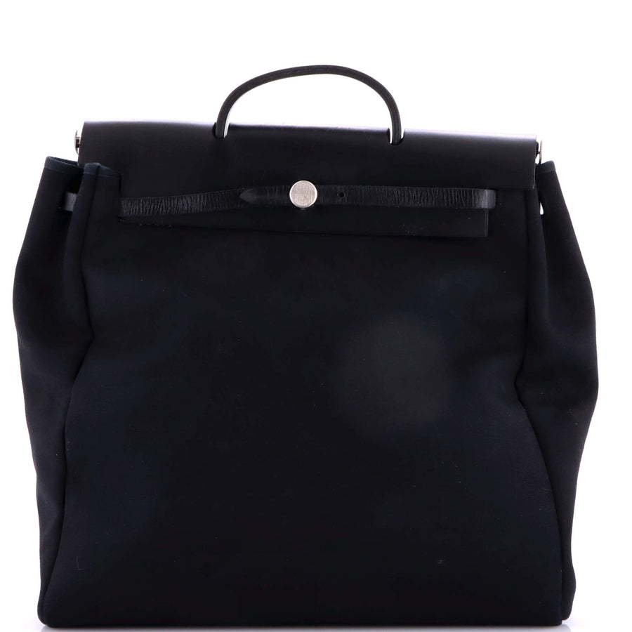 Hermes Herbag Toile And Leather Mm