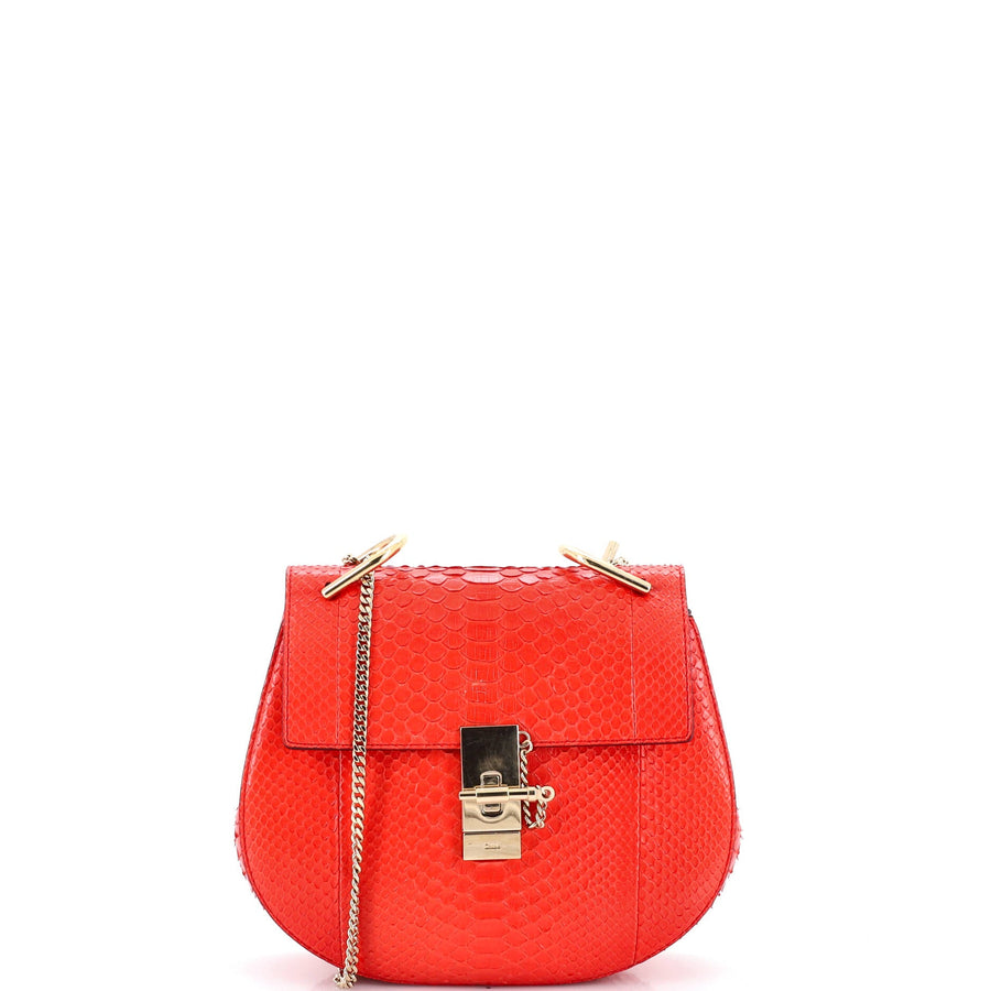 Chloe Drew Crossbody Bag Python Small