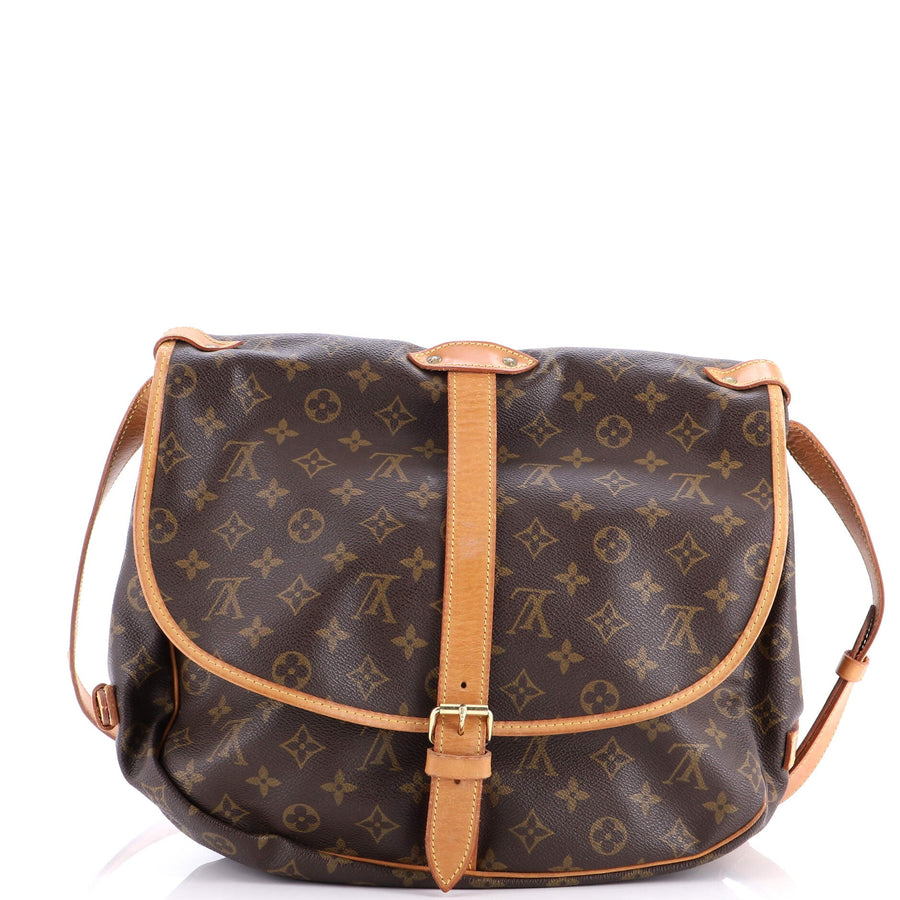 Louis Vuitton Saumur Handbag Canvas 35