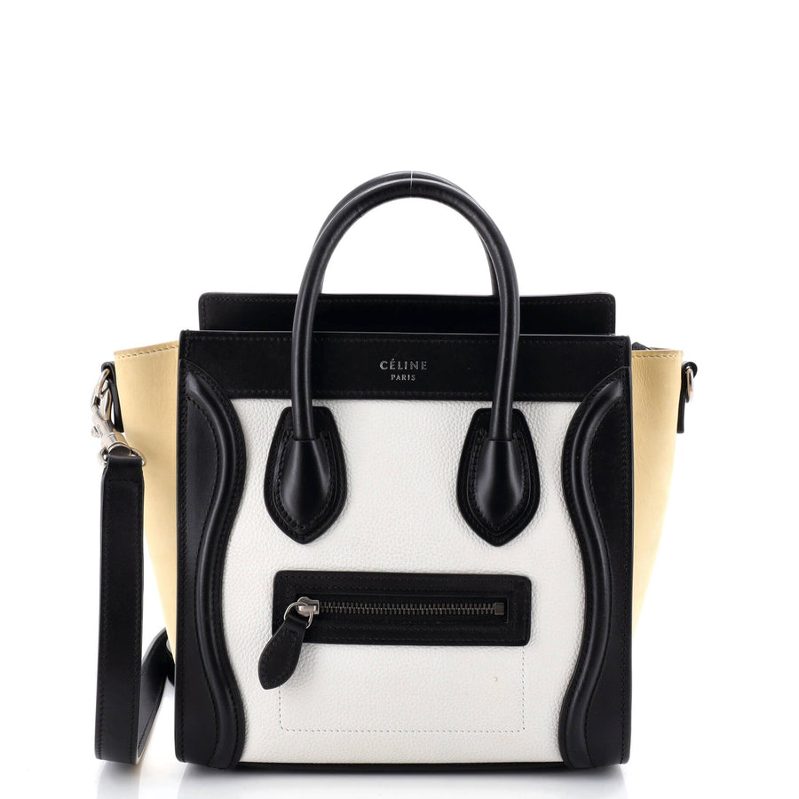 Celine Tricolor Luggage Bag Leather Nano