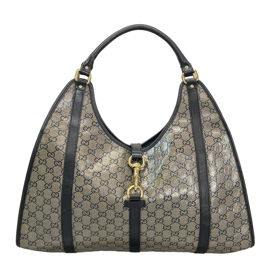 Gucci Crystal Gg Shoulder Bag Dark Navy