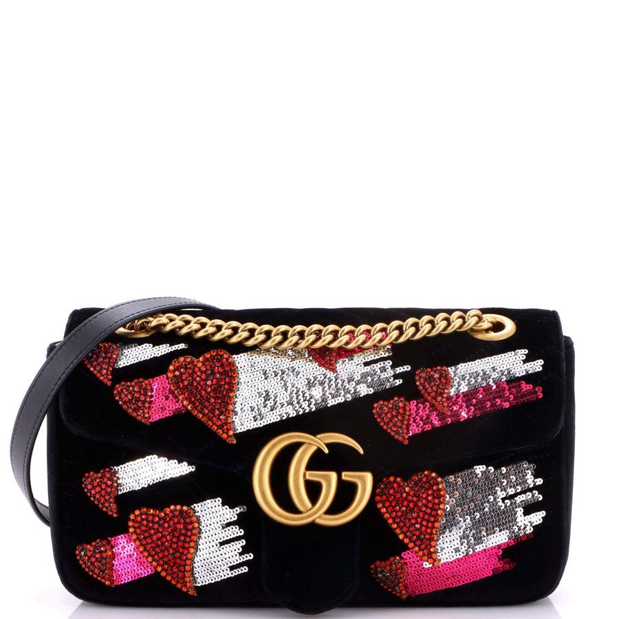 Gucci Gg Marmont Flap Bag Embellished