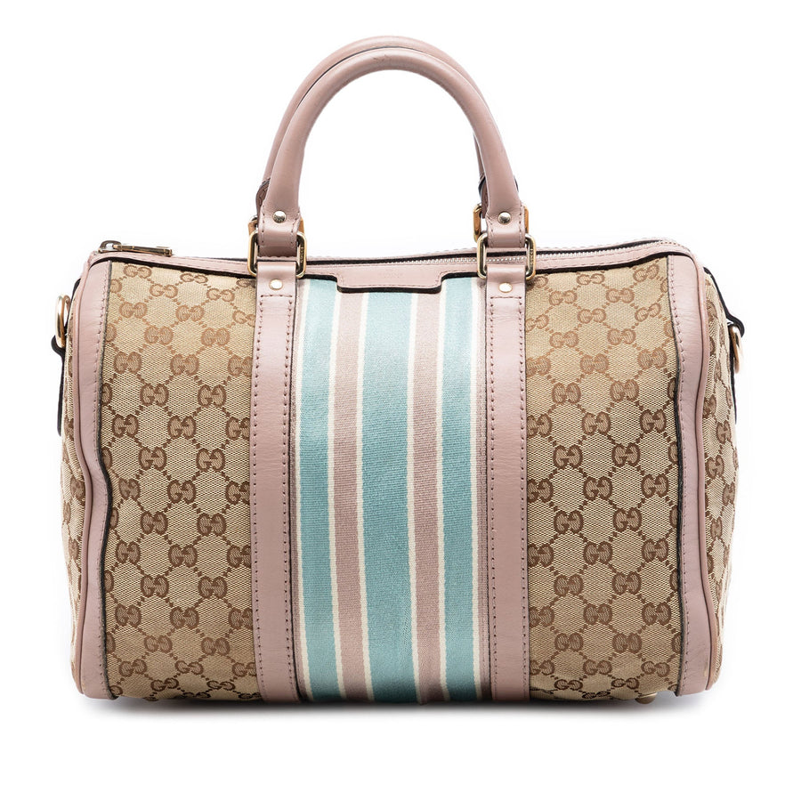 Gucci Vintage Web Boston Bag Gg Canvas
