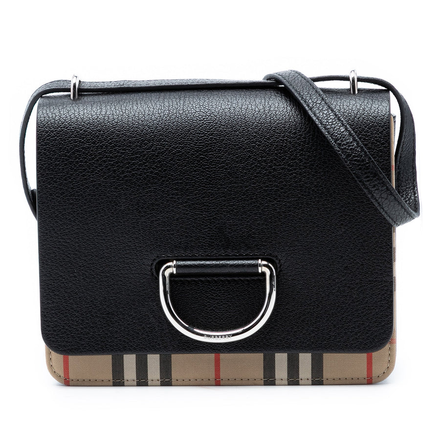 Burberry D-Ring Shoulder Bag Leather