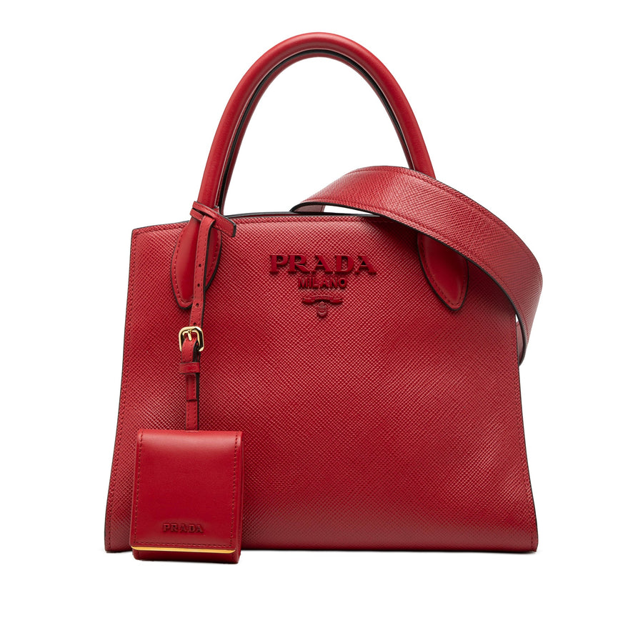 Prada Monochrome Tote Saffiano With City