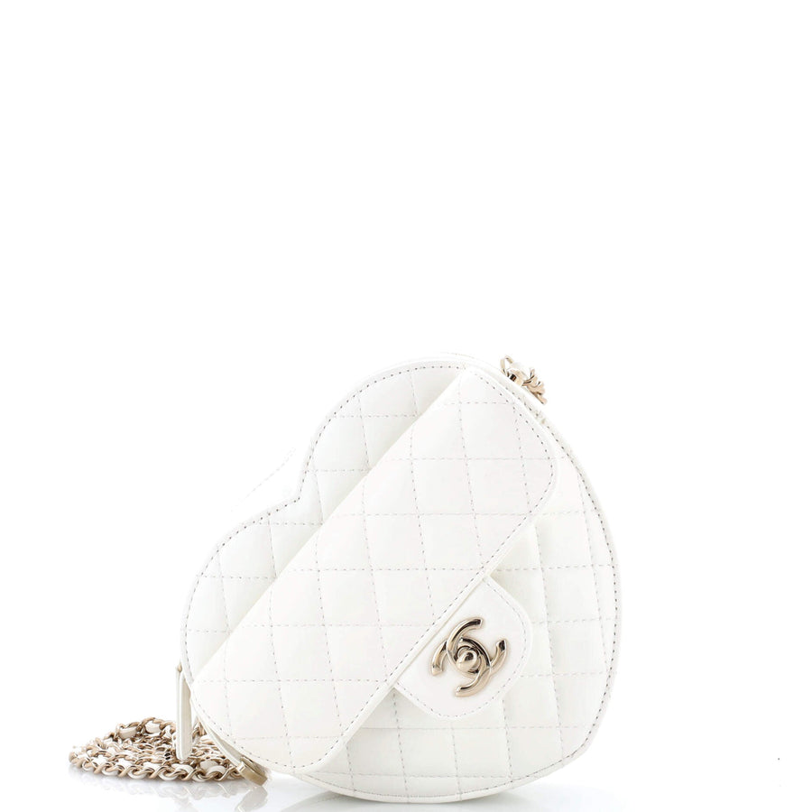 Chanel Cc In Love Heart Bag Quilted