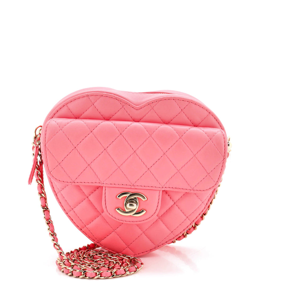 Chanel Cc In Love Heart Bag Quilted