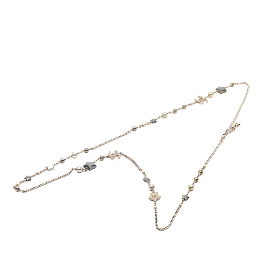 Chanel Cc Logo Star Pendant Necklace