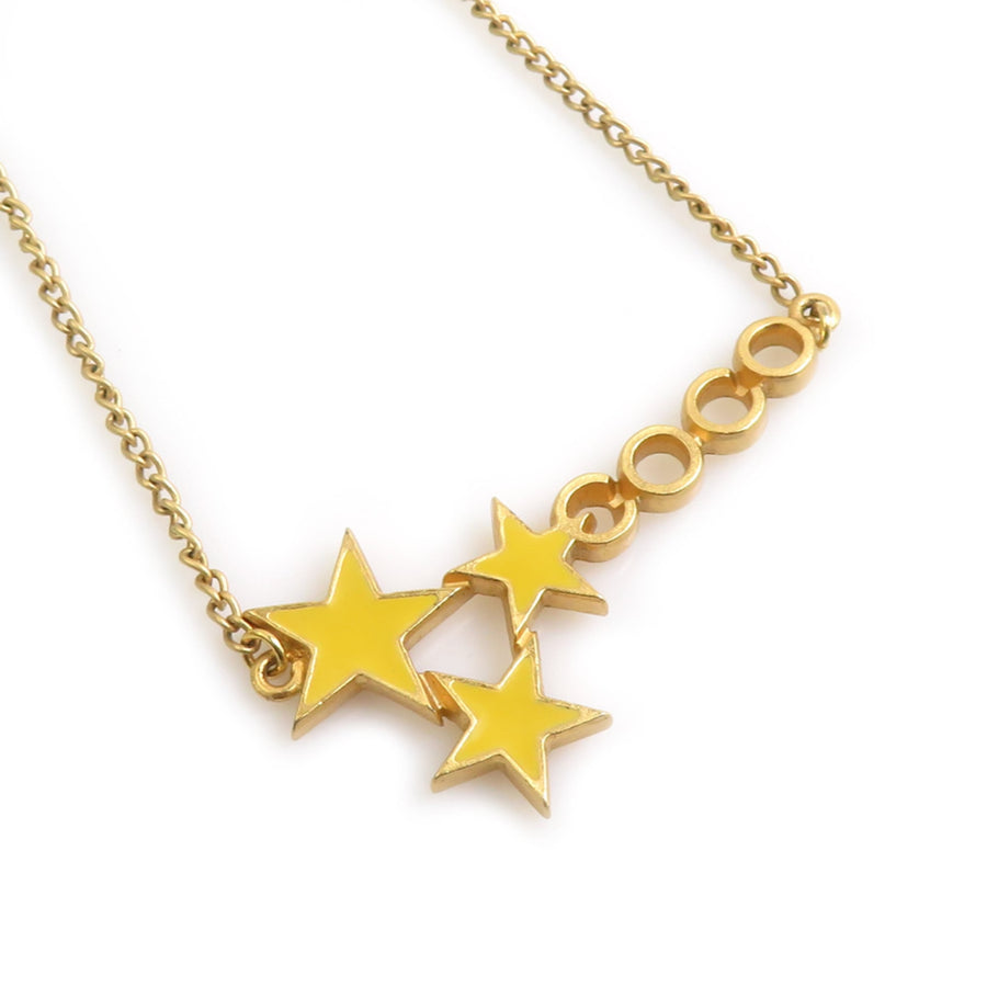 Chanel Coco Star Pendant Necklace Enamel