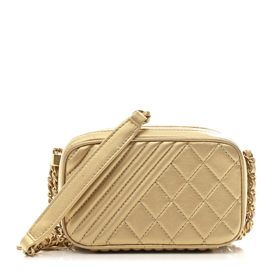 Chanel Metallic Lambskin Mini Coco Boy