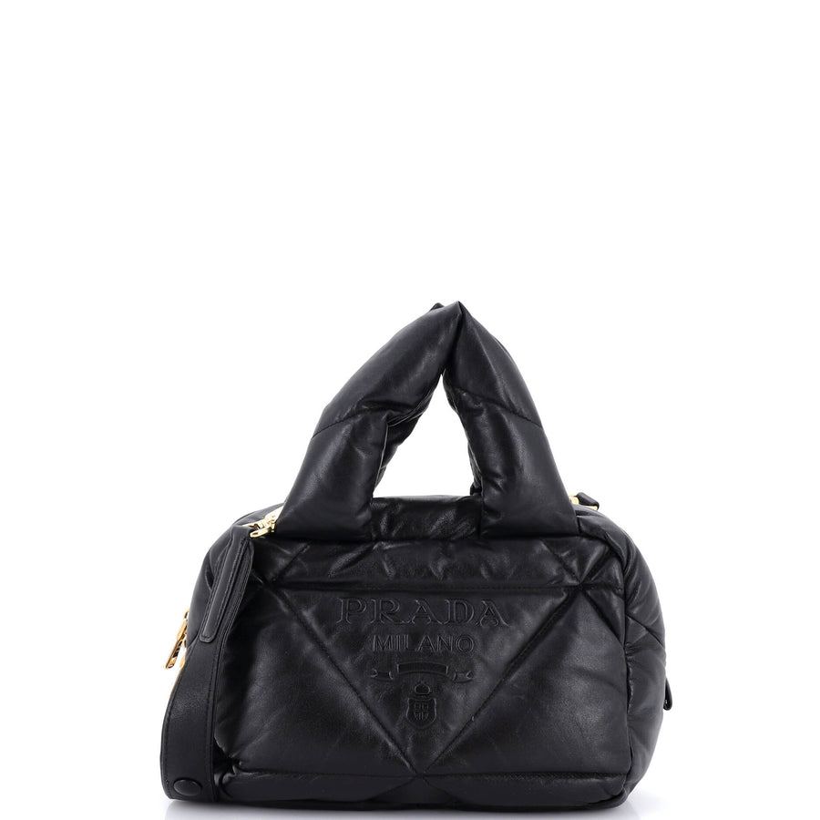 Prada Padded Bowler Bag Quilted Nappa