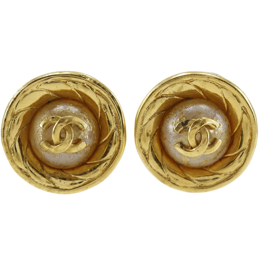 Chanel Cc Logo Clip-On Earrings Metal