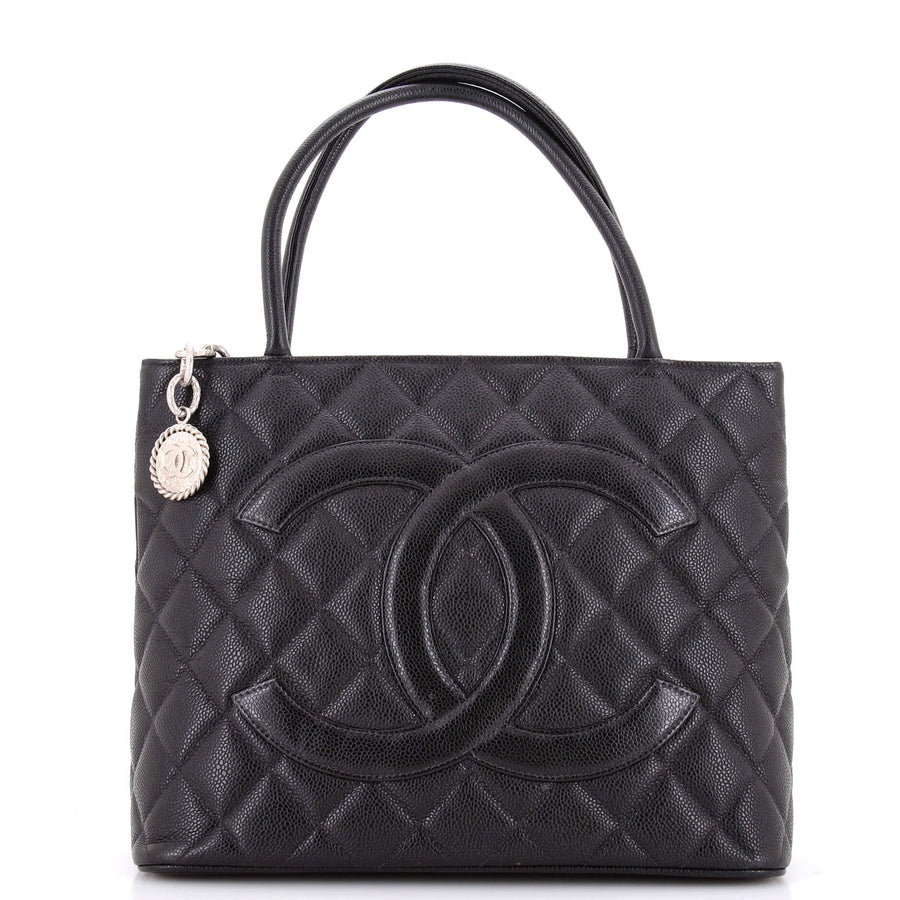 Chanel Medallion Tote Quilted Caviar