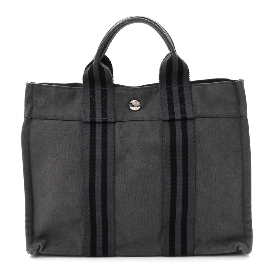 Hermes Canvas Tout Fourre Pm Grey