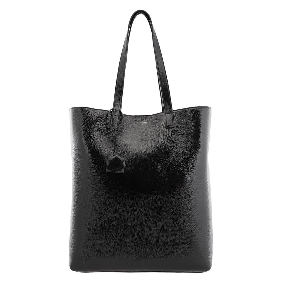 Saint Laurent Crinkled-Leather Bold Tote