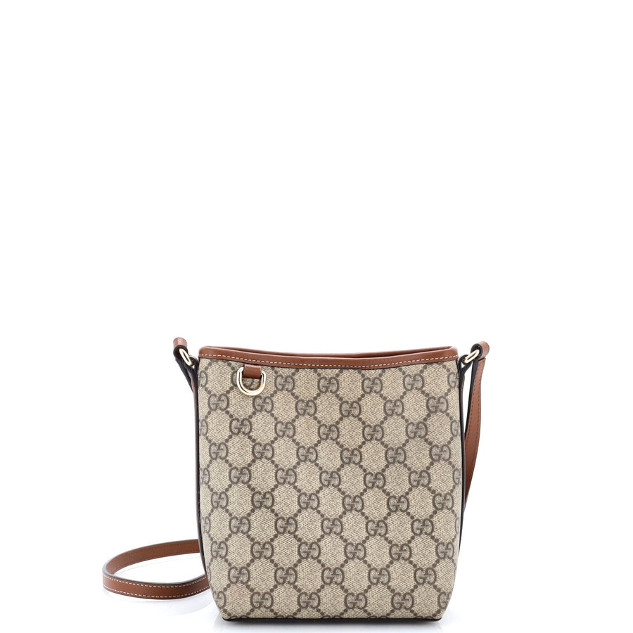 Gucci Gg Emblem Bucket Bag Coated