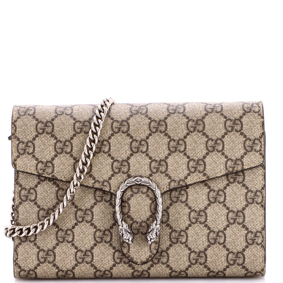 Gucci Dionysus Chain Wallet Gg Coated