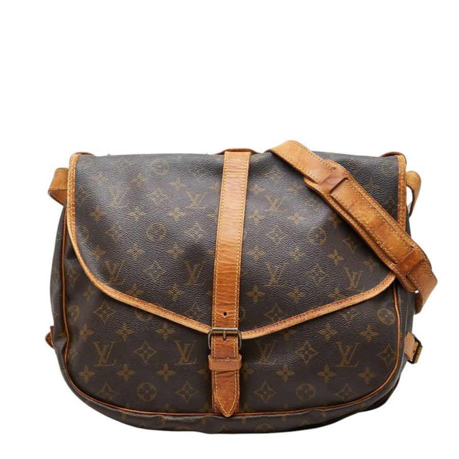 Louis Vuitton Saumur Handbag Canvas 35