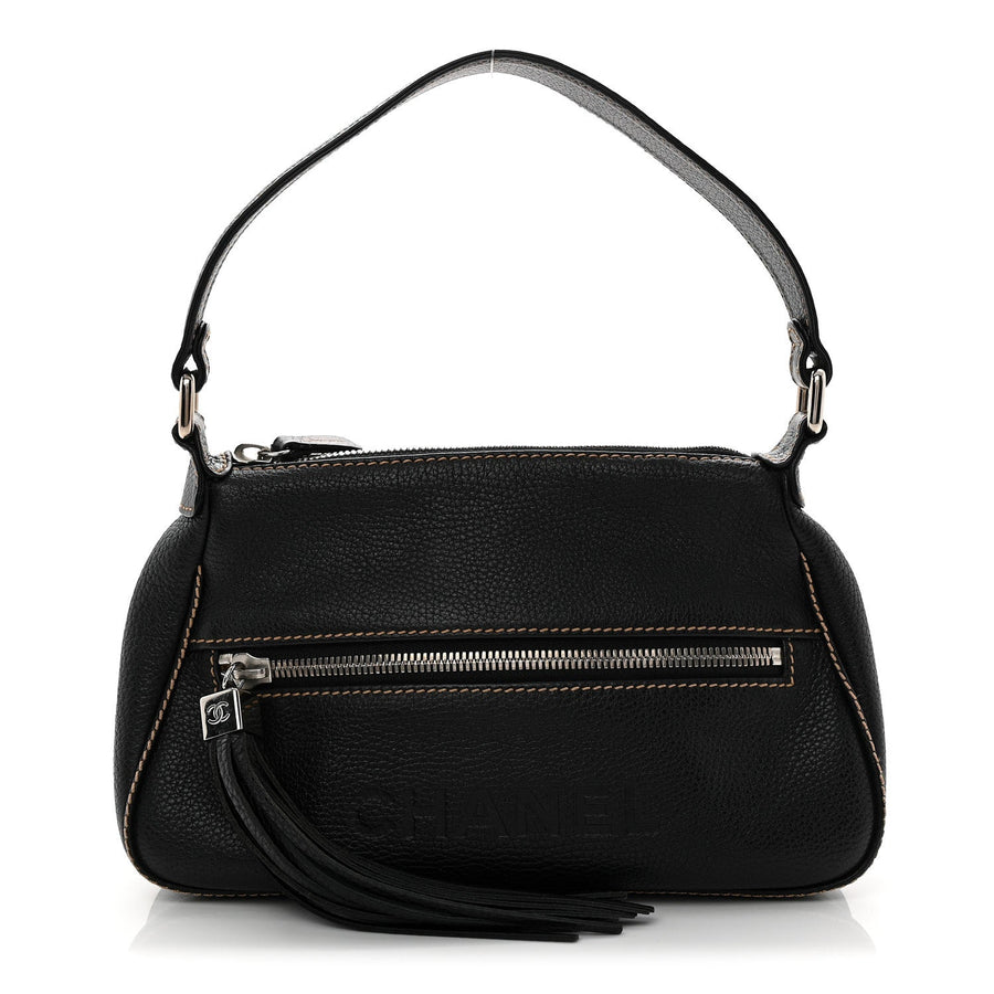 Chanel Grained Calfskin Tassel Shoulder