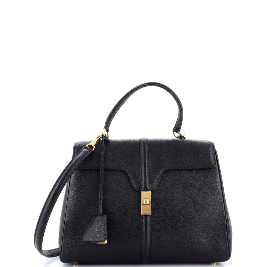 Celine 16 Top Handle Bag Grained