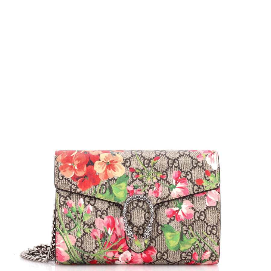 Gucci Dionysus Chain Wallet Blooms Print
