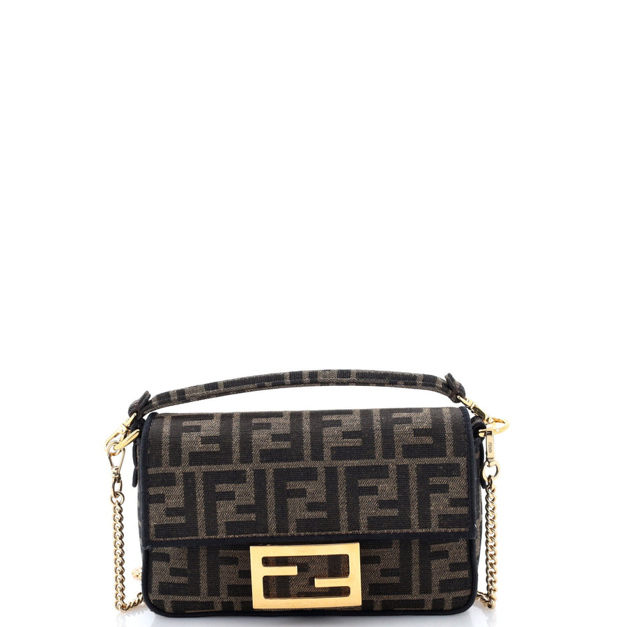 Fendi Baguette Nm Bag Zucca Canvas Mini