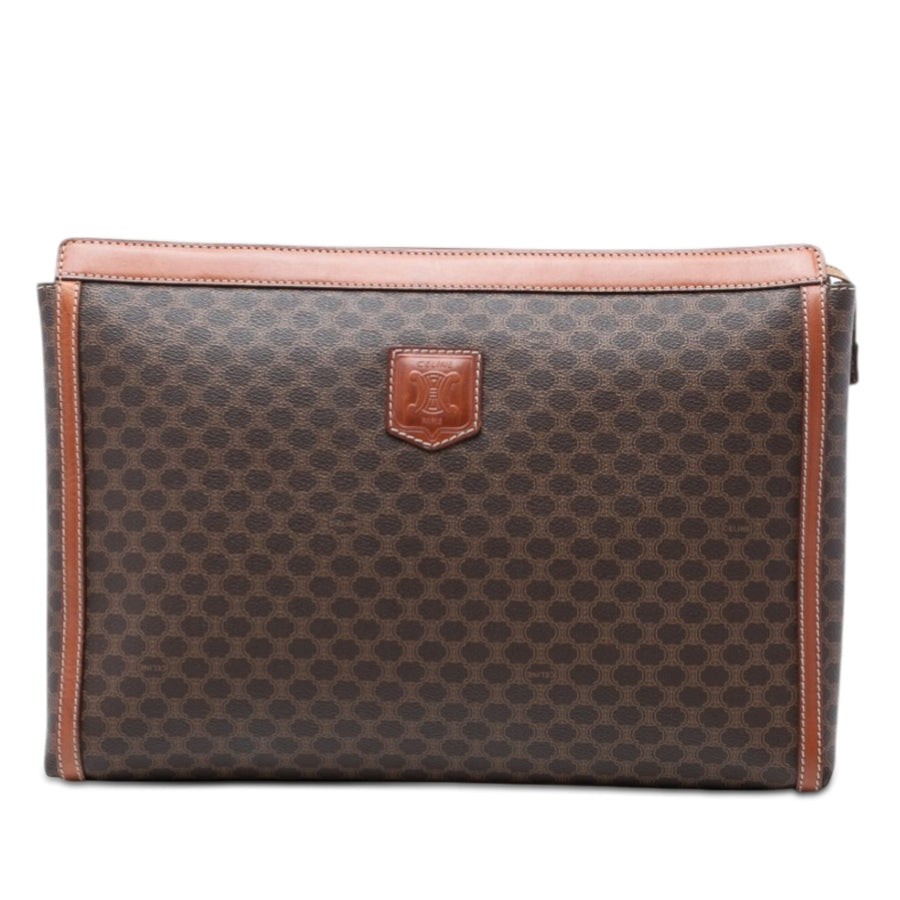 Celine Macadam Coated Canvas Clutch Pre-